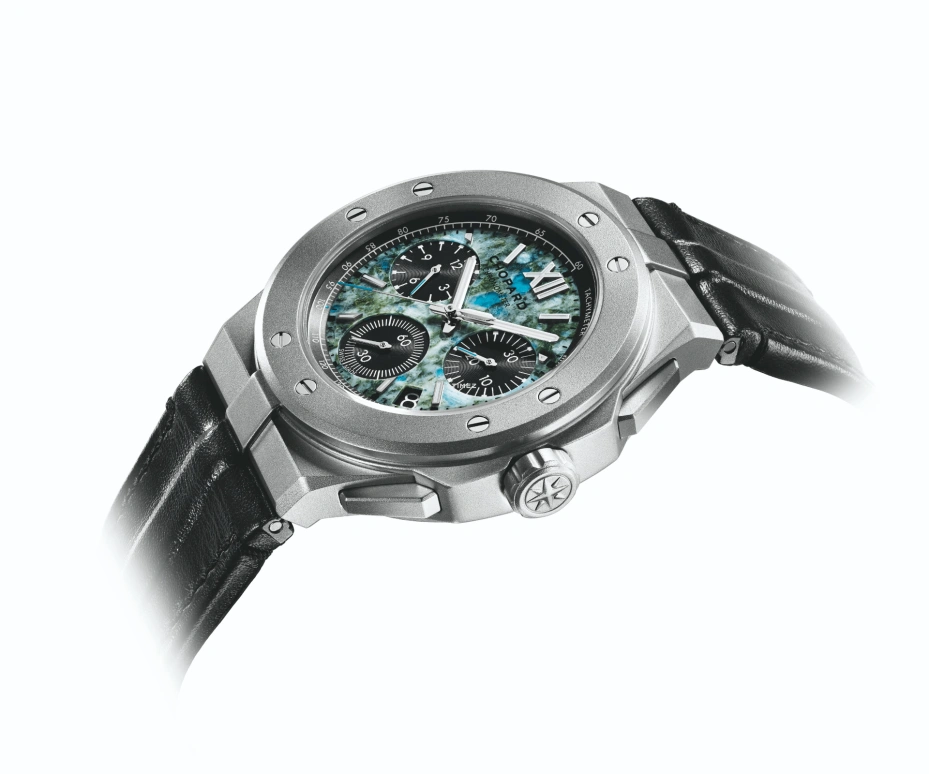 Chopard,Alpine Eagle 44mm,44mm,Stainless Steel,Turquoise,White,Black,Automatic,Chronograph,Day,298609,298609-3005