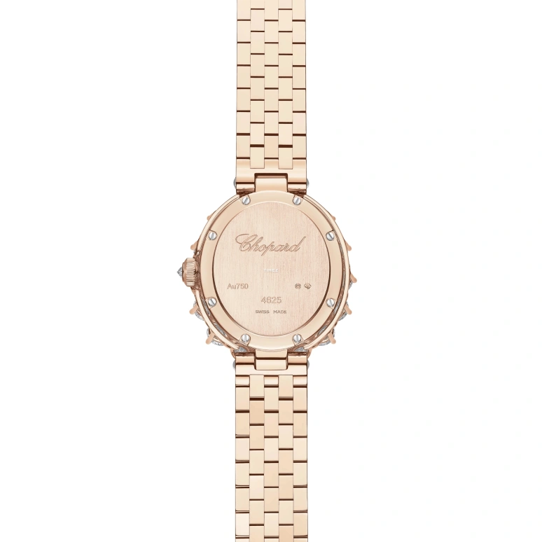 Chopard,L'HEURE DU DIAMANT 30x27mm,30x27mm,Rose Gold,Silver White,Handwound,Sapphire,Crystal Glass,Oval,10A393,10A393-5106
