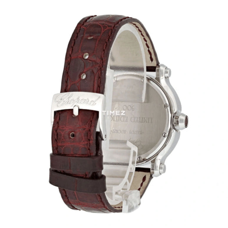 Chopard,Happy Diamonds 35mm,35mm,Stainless Steel,Pink,Quartz,Day,Sapphire,278475,278475-2002