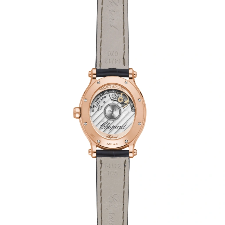 Chopard,Happy Sport 31.31x29mm,31.31x29mm,Rose Gold,Silver,Automatic,42hours,In-house Caliber,275362,275362-5002