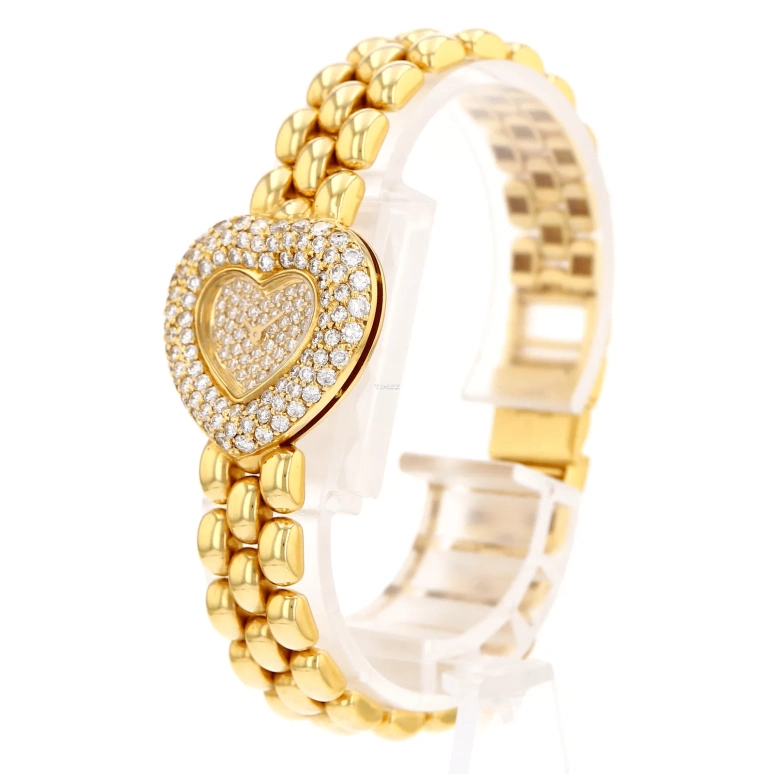 Chopard,Happy Diamonds 22mm,22mm,Yellow Gold,Gold,Quartz,Sapphire,Crystal Glass,Other,535,535-1