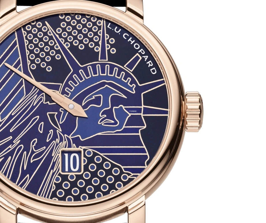 Chopard,L.U.C 40mm,40mm,Rose Gold,Blue,Handwound,Day,Sapphire,161977,161977-5004