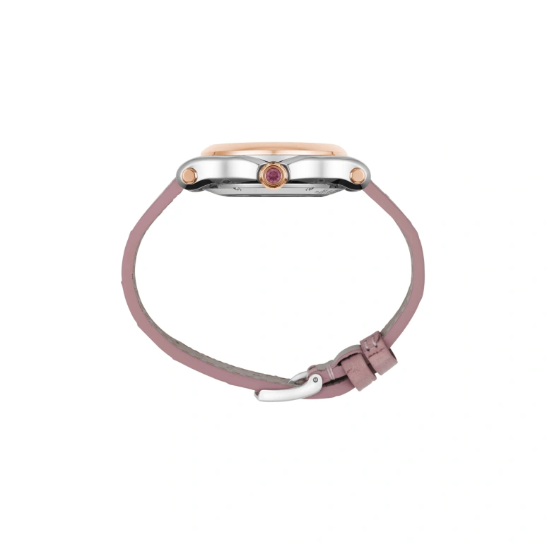 Chopard,Happy Sport 36mm,36mm,Stainless Steel,White,Gold,Pink,Sapphire,Crystal Glass,Minutes,278559,278559-6021