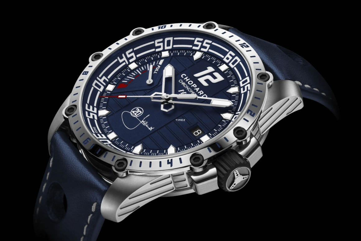 Chopard,Mille Miglia 45mm,45mm,Stainless Steel,Titanium Gold,Blue,Automatic,Day,Power Reserve Indicator,168593,168593-3002
