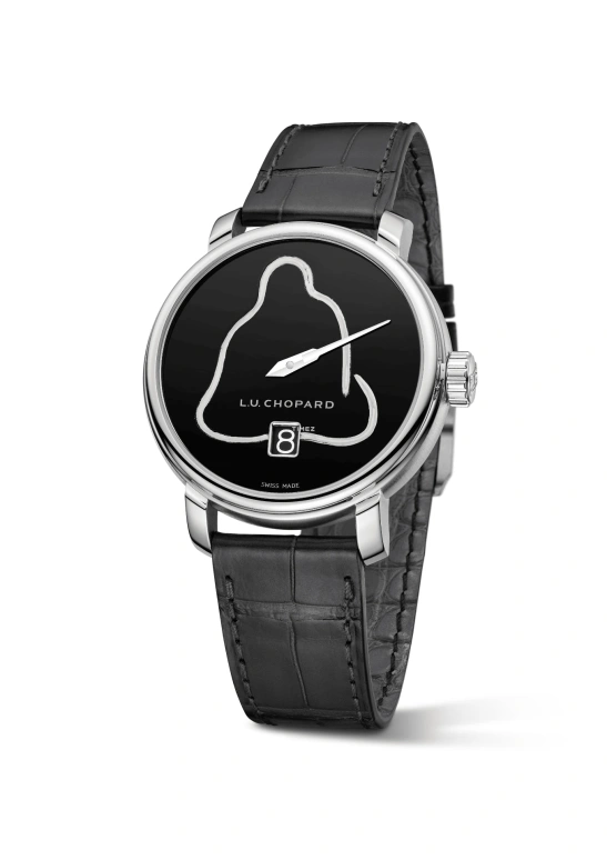 Chopard,L.U.C 40mm,40mm,White Gold,Black,Handwound,Power Reserve Indicator,Jumping Hours,161977,161977-1007