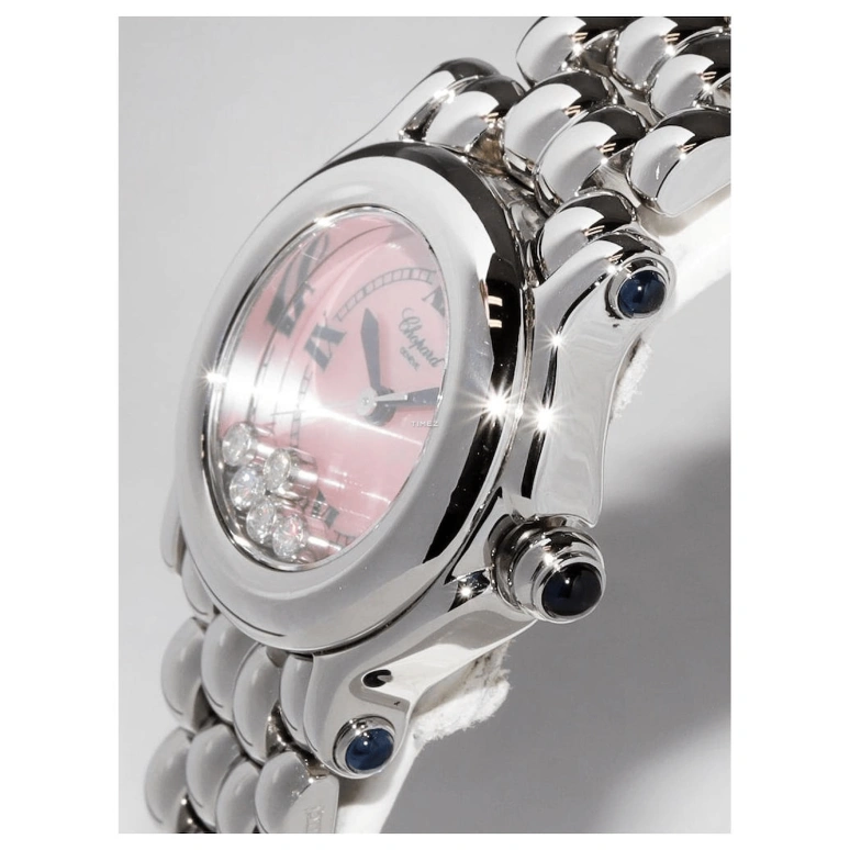 Chopard,Happy Sport 26mm,26mm,Stainless Steel,Pink,Quartz,Sapphire,Round,27,27/8250-23 pink