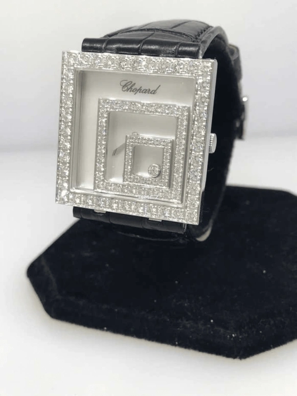 Chopard,Happy Sport 31mm,31mm,White Gold,White,Quartz,Square,Silver,207196,207196-1001