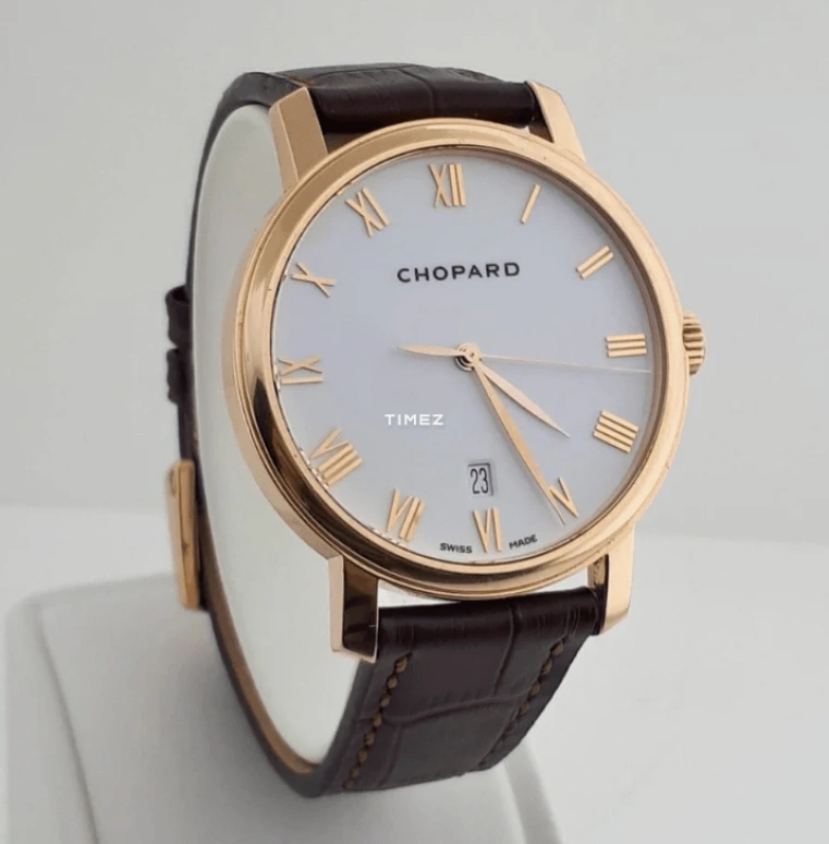 Chopard,Classic 40mm,40mm,Rose Gold,White,Automatic,Day,Sapphire,Crystal Glass,161278,161278-5005