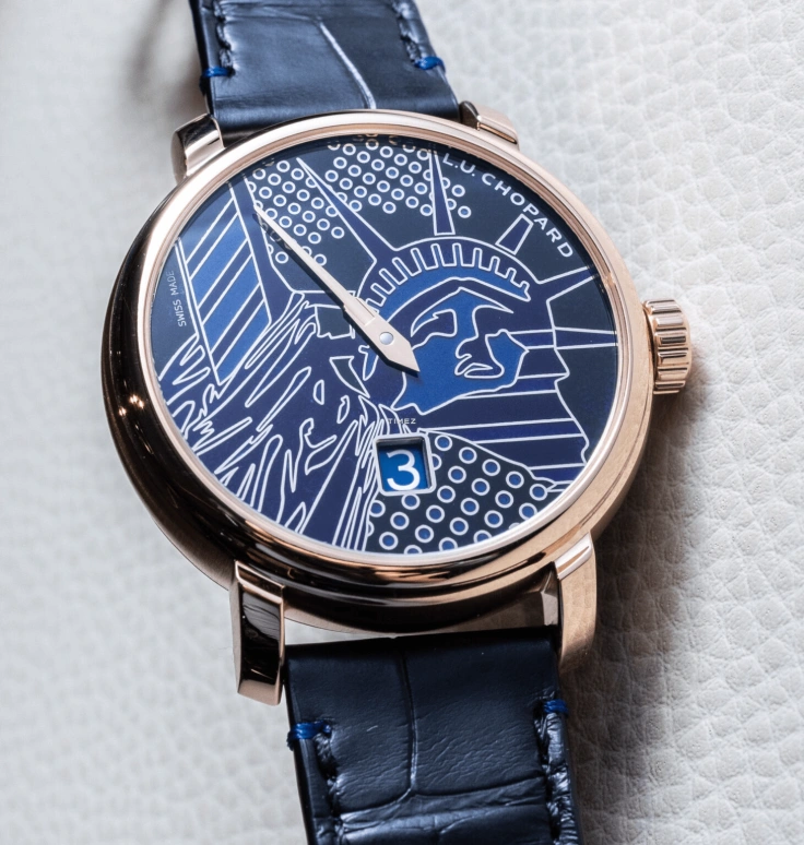 Chopard,L.U.C 40mm,40mm,Rose Gold,Blue,Handwound,Day,Sapphire,161977,161977-5004