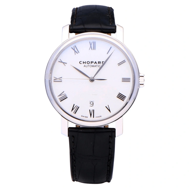 Chopard,Classic 40mm,40mm,White Gold,White,Automatic,Day,Sapphire,Crystal Glass,161278,161278-1001