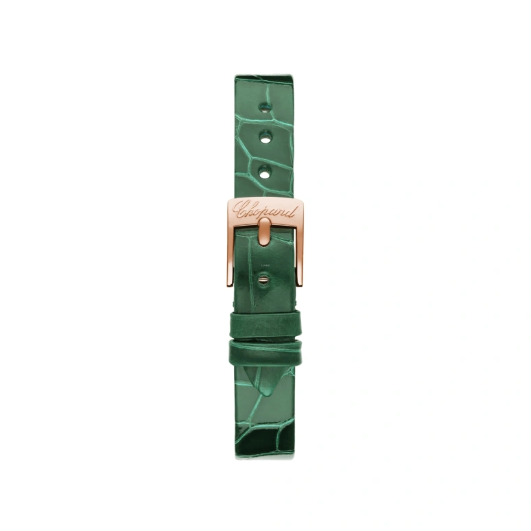 Chopard,Happy Diamonds 25.80mm,25.80mm,Rose Gold,Green,Quartz,Sapphire,Crystal Glass,Round,203957,203957-5209