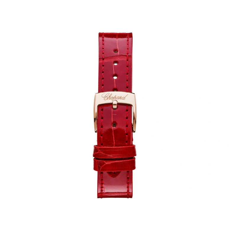 Chopard,Happy Sport 33mm,33mm,Rose Gold,White,Red,Automatic,42hours,In-house Caliber,275378,275378-5005
