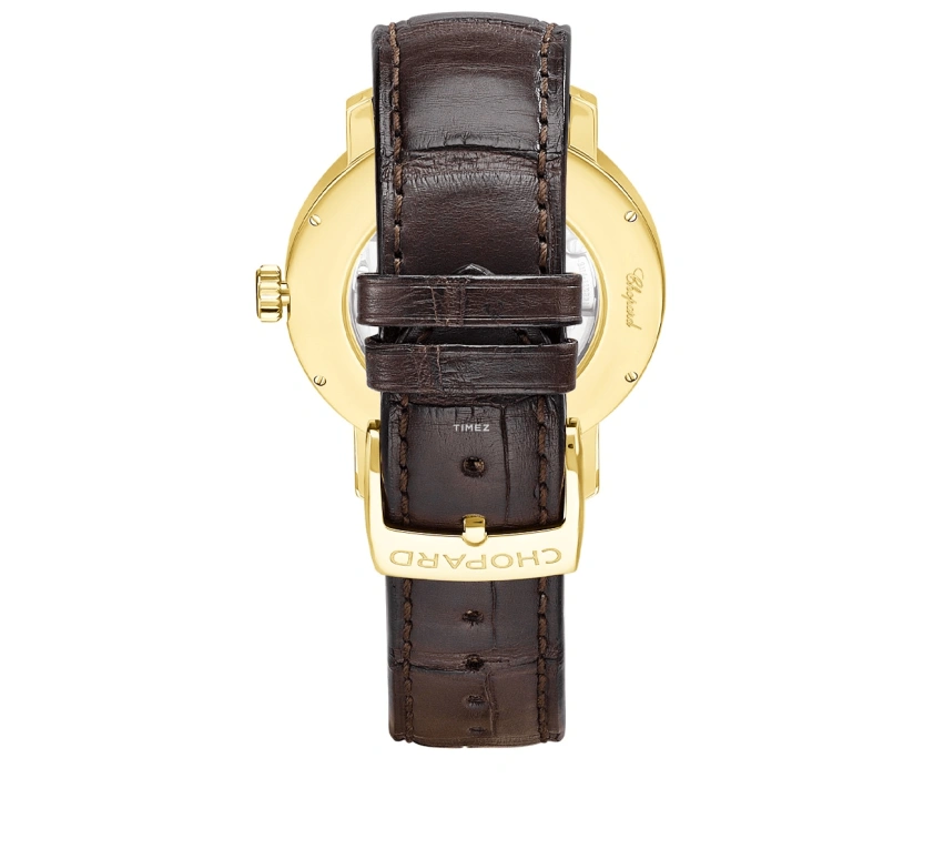 Chopard,Classic 40mm,40mm,Yellow Gold,White,Handwound,Day,Sapphire,Crystal Glass,161278,161278-0002