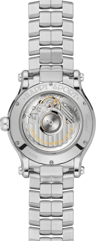 Chopard,Happy Sport 36mm,36mm,Stainless Steel,Blue,Automatic,Day,Sapphire,Crystal Glass,278559,278559-3009