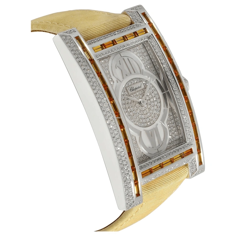 Chopard,Classic 32mm,32mm,White Gold,Silver,Quartz,Sapphire,Rectangular,17,17/3560/8-02