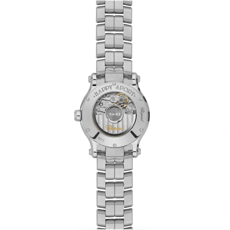 Chopard,Happy Sport 30mm,30mm,Stainless Steel,Blue,Automatic,Sapphire,Crystal Glass,Round,278573,278573-3007