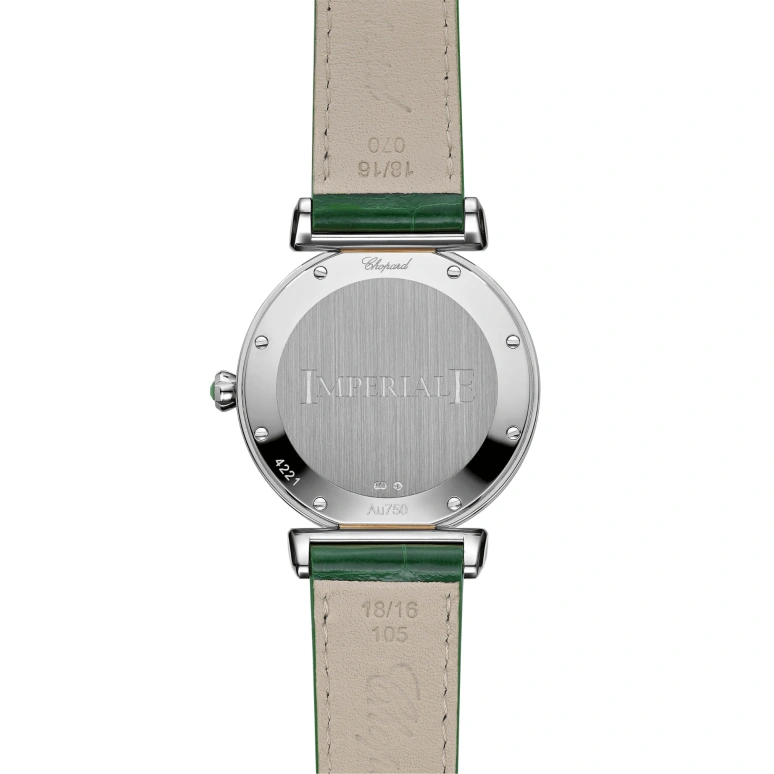 Chopard,IMPERIALE 36mm,36mm,Stainless Steel,Rose Gold,Green,Quartz,Day,Sapphire,Crystal Glass,388532,388532-6006