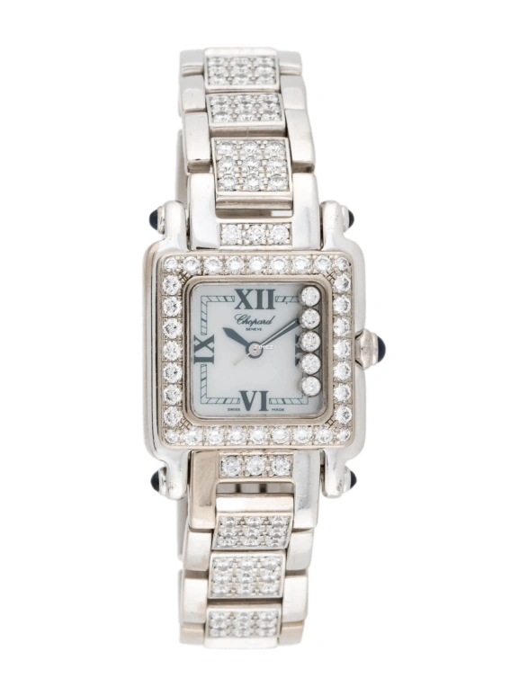 Chopard,Happy Sport 23mm,23mm,White Gold,Silver White,Quartz,Sapphire,Square,27,27/6903-23