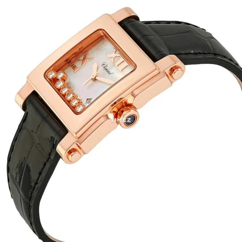 Chopard,Happy Sport 38mm,38mm,Rose Gold,Silver White,Quartz,Day,Sapphire,Crystal Glass,275321,275321-5001