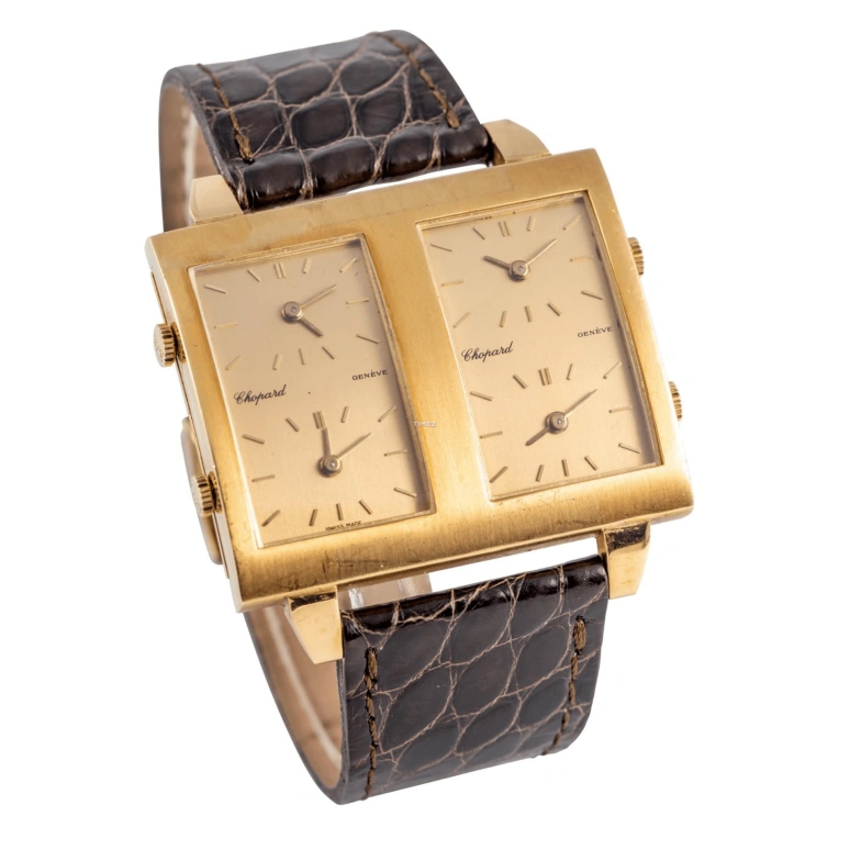 Chopard,Other 44x36mm,44x36mm,Yellow Gold,Champagne,Handwound,Dule Time,41hours,2034