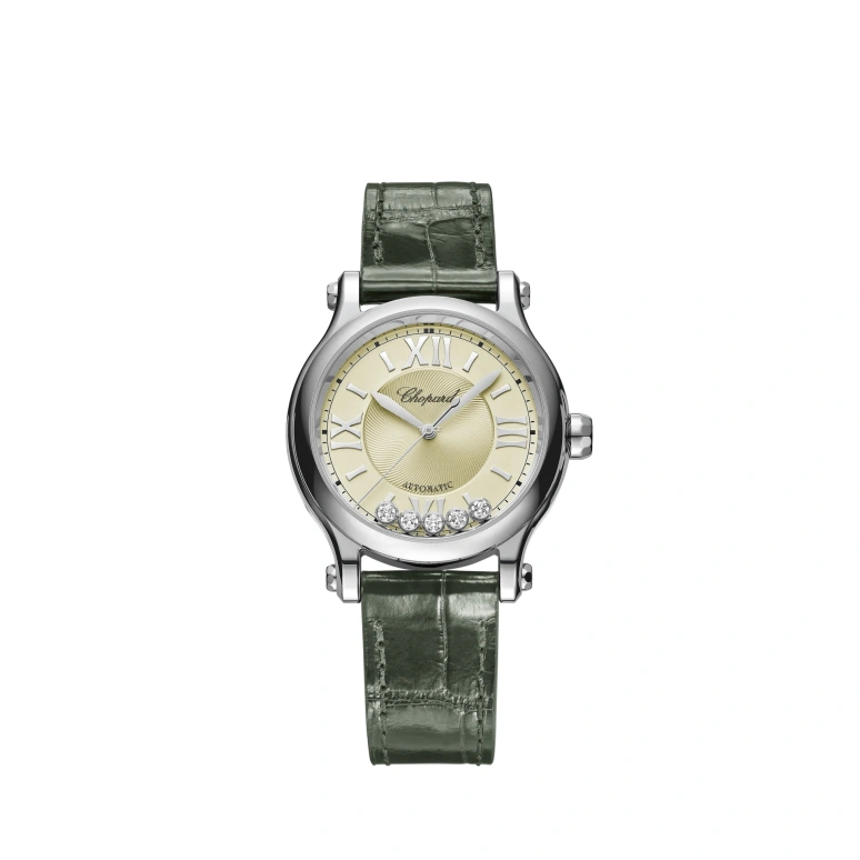 Chopard,Happy Sport 33mm,33mm,Stainless Steel,Cream,Automatic,42hours,In-house Caliber,278608,278608-3010