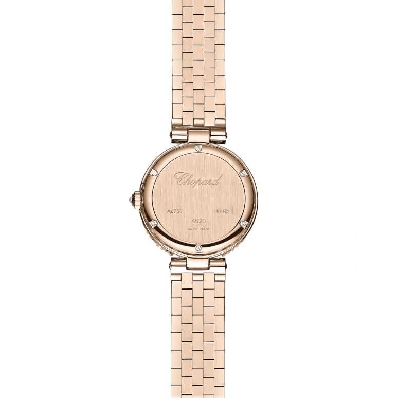 Chopard,L'HEURE DU DIAMANT 26mm,26mm,Rose Gold,Silver White,Handwound,Sapphire,Crystal Glass,Round,10A178,10A178-5101