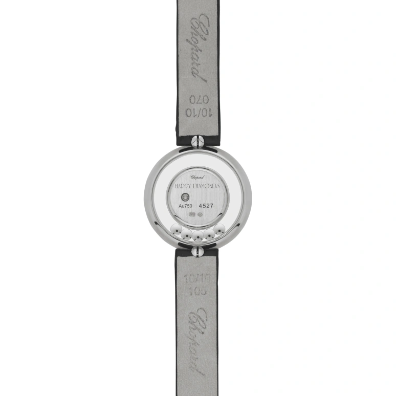 Chopard,Happy Diamonds 25.80mm,25.80mm,White Gold,Silver,Quartz,Sapphire,Crystal Glass,Round,209415,209415-1001