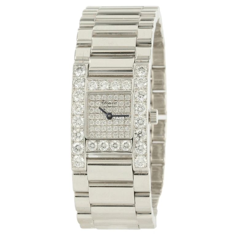 Chopard,Other 27x19mm,27x19mm,White Gold,Silver,Quartz,Rectangular,106928,106928-1001