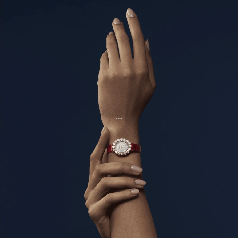 Chopard,L'HEURE DU DIAMANT 30x27mm,30x27mm,Rose Gold,Silver,Handwound,Sapphire,Crystal Glass,Oval,13A393,13A393-5106