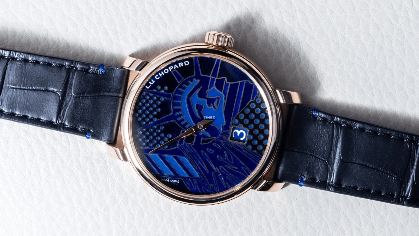 Chopard,L.U.C 40mm,40mm,Rose Gold,Blue,Handwound,Day,Sapphire,161977,161977-5004