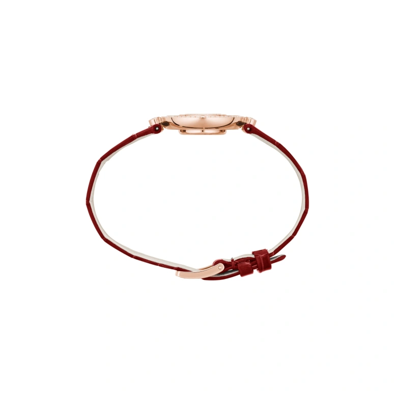 Chopard,Happy Diamonds 25.80mm,25.80mm,Rose Gold,Red,Quartz,Sapphire,Crystal Glass,Round,203957,203957-5210