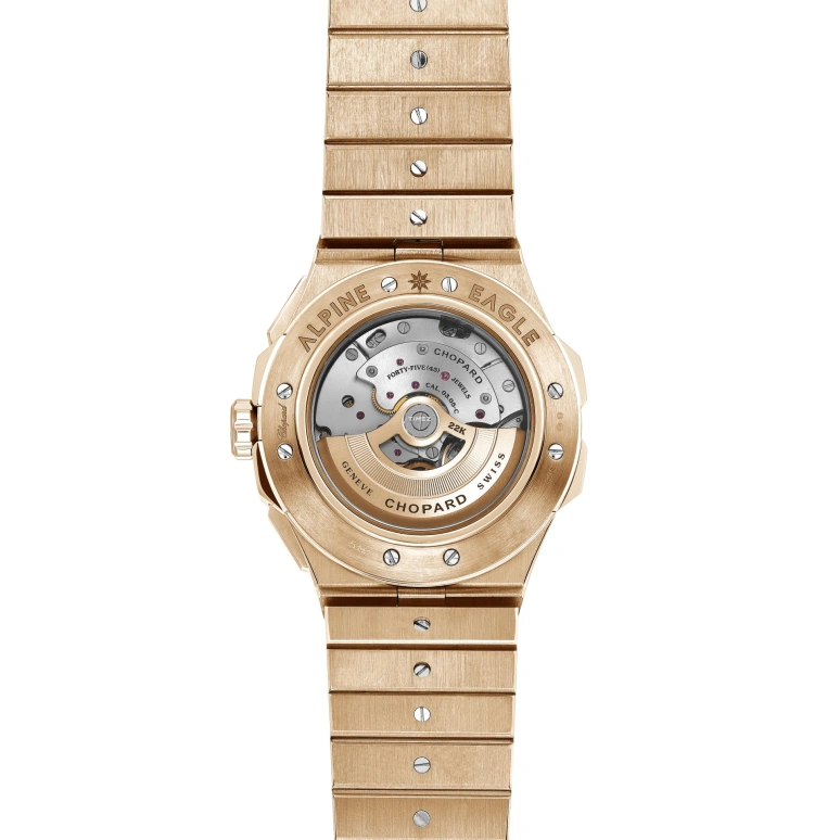 Chopard,Alpine Eagle 44mm,44mm,Rose Gold,Brown,Automatic,Chronograph,Day,Flyback,295393,295393-5002