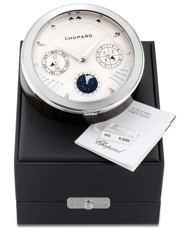 Chopard,Other 120mm,120mm,Brass,Silver White,Quartz,Moonphase,Perpetual Calendar,Leap Year,Month,In-house Caliber,Round,CHP02368