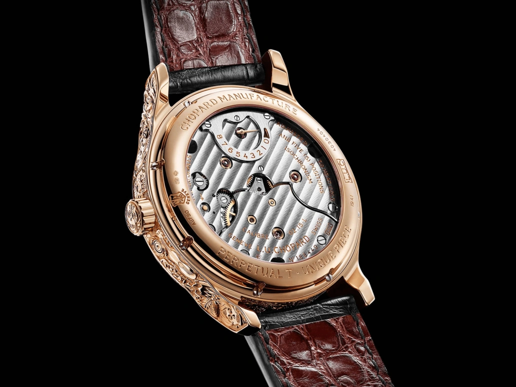 Chopard,L.U.C 43mm,43mm,Rose Gold,Black,Handwound,Leap Year,Annual Calendar,Month,Date,216hours,In-house Caliber,161941,161941-5005