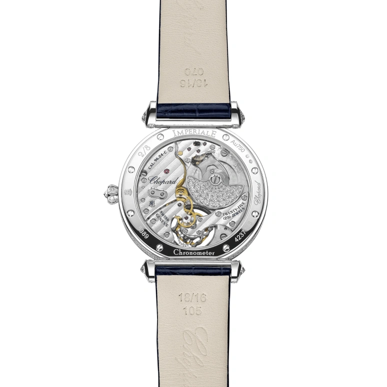 Chopard,IMPERIALE 36mm,36mm,White Gold,Blue,Automatic,Tourbillon,65hours,385389,385389-1001