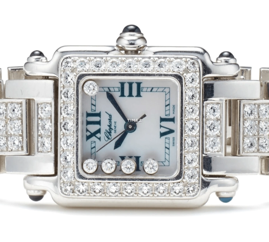 Chopard,Happy Sport 23mm,23mm,White Gold,Silver White,Quartz,Sapphire,Square,27,27/6903-23