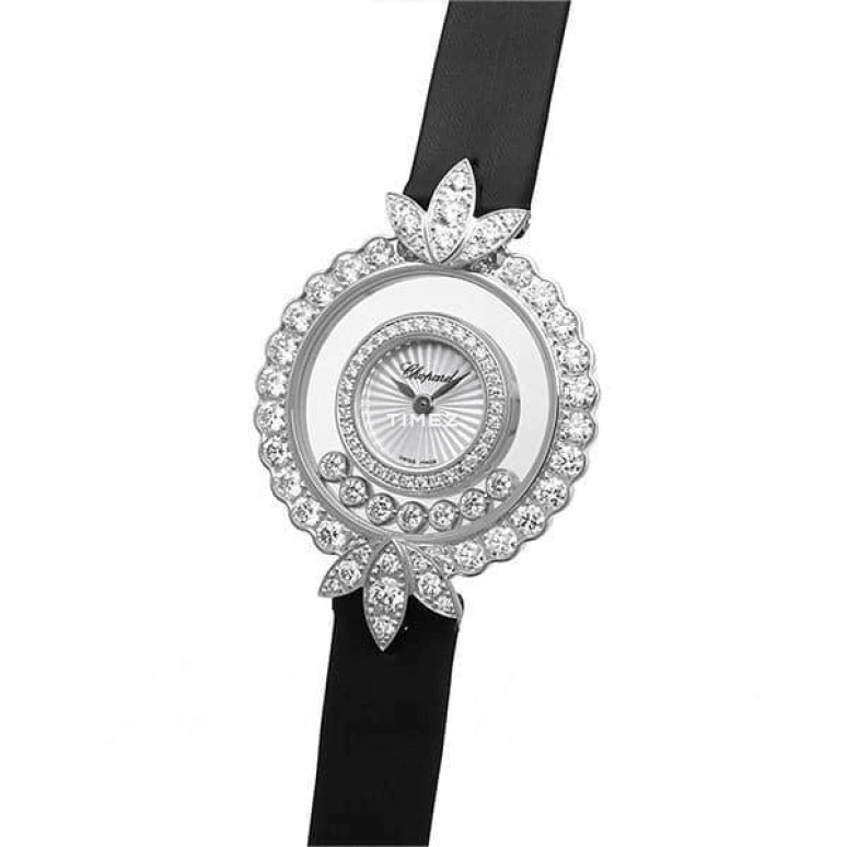 Chopard,Happy Diamonds 29mm,29mm,White Gold,Silver,Quartz,Sapphire,Round,209424,209424-1001