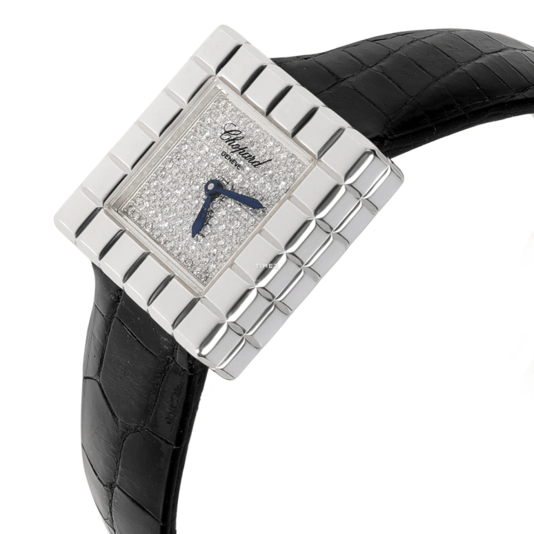 Chopard,Ice Cube' 25mm,25mm,White Gold,Silver,Quartz,Sapphire,Square,127407,127407-1003