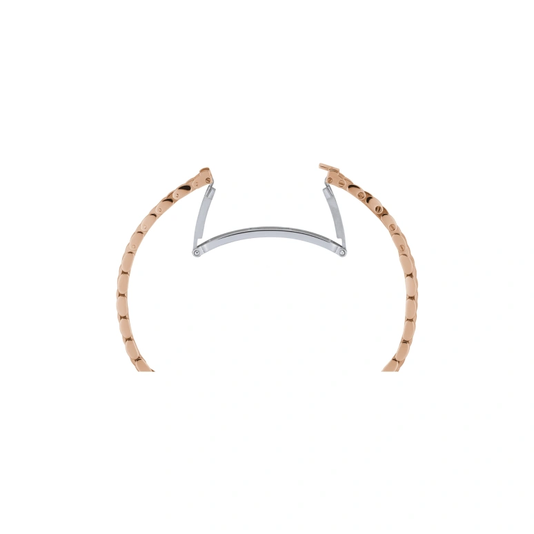 Chopard,Happy Diamonds 30.30mm,30.30mm,Rose Gold,White,Quartz,Sapphire,Crystal Glass,Round,204180,204180-5201