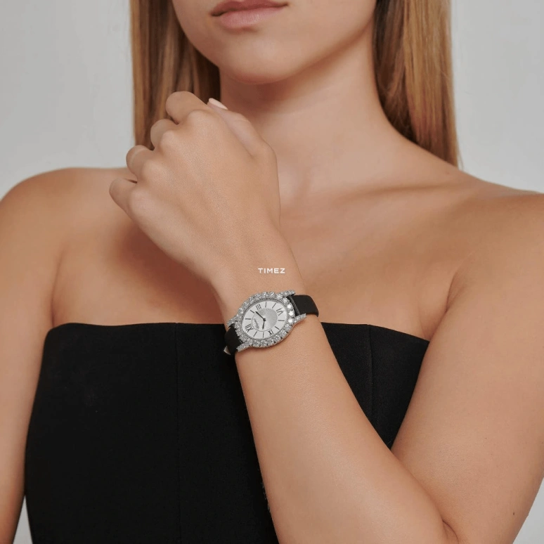 Chopard,L'HEURE DU DIAMANT 34mm,34mm,White Gold,White,Quartz,Oval,Silver,139384,139384-1004