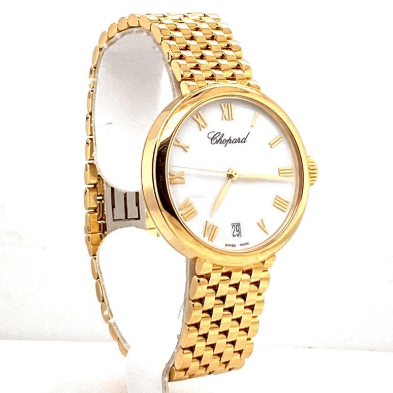 Chopard,Classic 33mm,33mm,Yellow Gold,White,Automatic,Day,Sapphire,119393,119393-0001