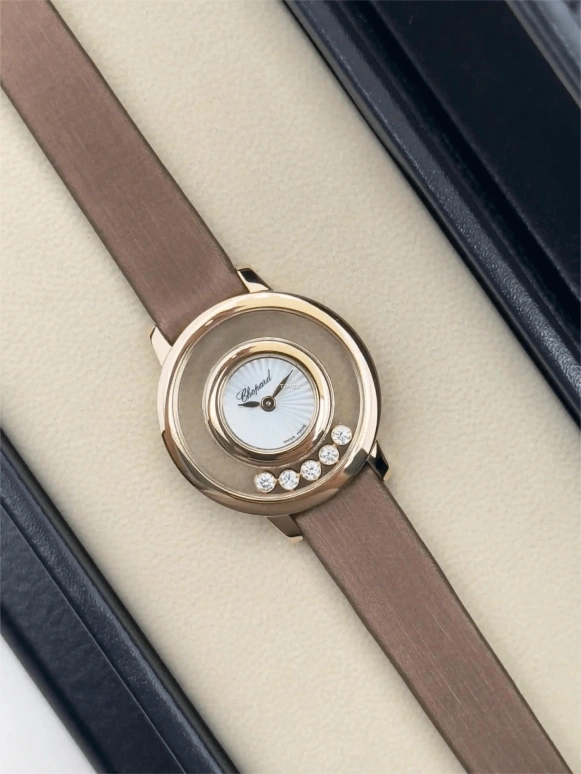 Chopard,Happy Diamonds 25.80mm,25.80mm,Rose Gold,White,Quartz,Round,209417,209417-5001