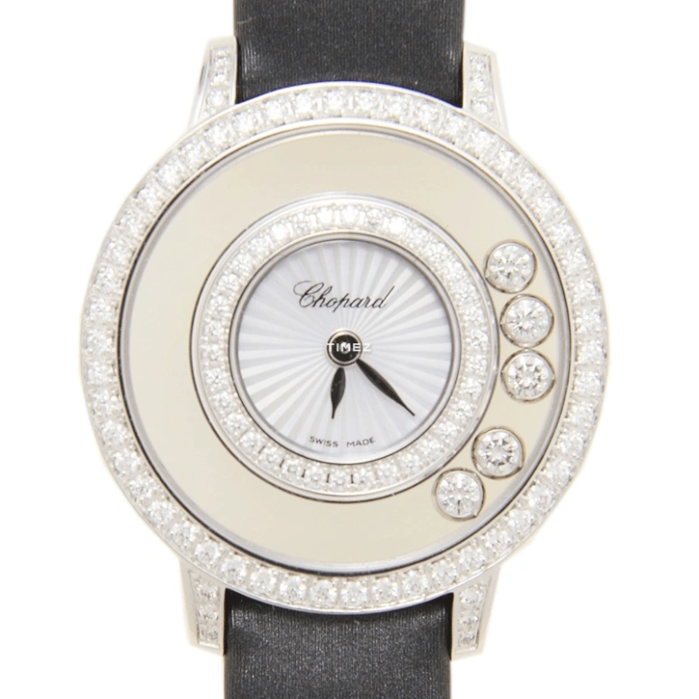 Chopard,Happy Diamonds 26mm,26mm,White Gold,White,Quartz,Sapphire,Round,209410,209410-1001