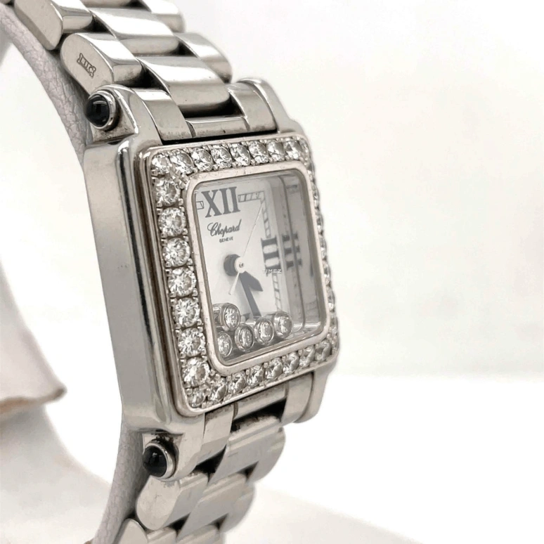 Chopard,Ladies' 26mm,26mm,Stainless Steel,Silver White,Quartz,Sapphire,Crystal Glass,Square,27,27/8895-23/11