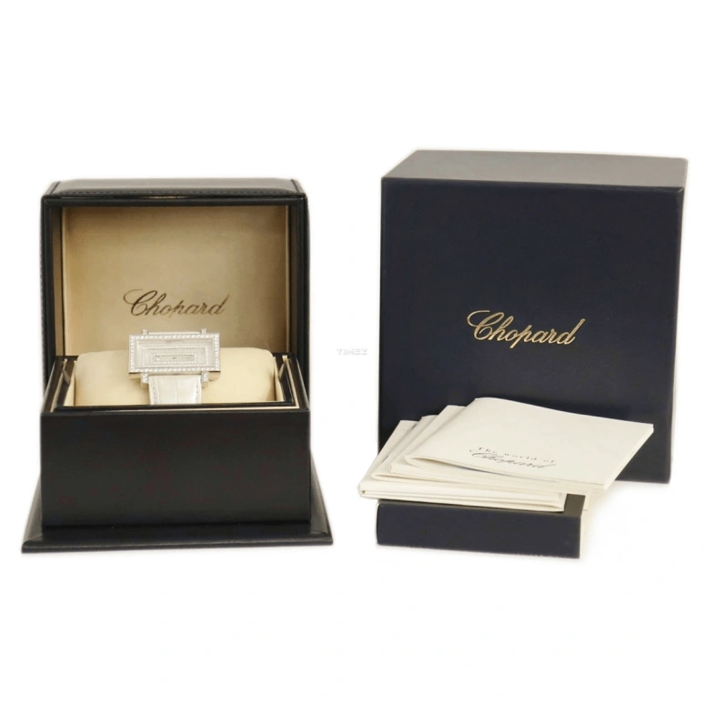 Chopard,Other 40.50mm,40.50mm,White Gold,White,Quartz,Rectangular,Silver,209168,209168-1001