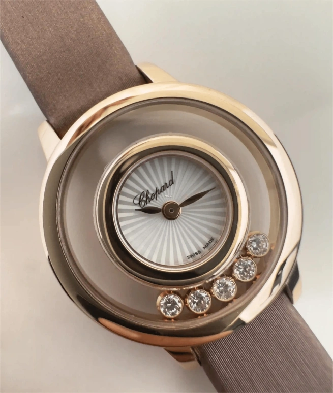 Chopard,Happy Diamonds 25.80mm,25.80mm,Rose Gold,White,Quartz,Round,209417,209417-5001