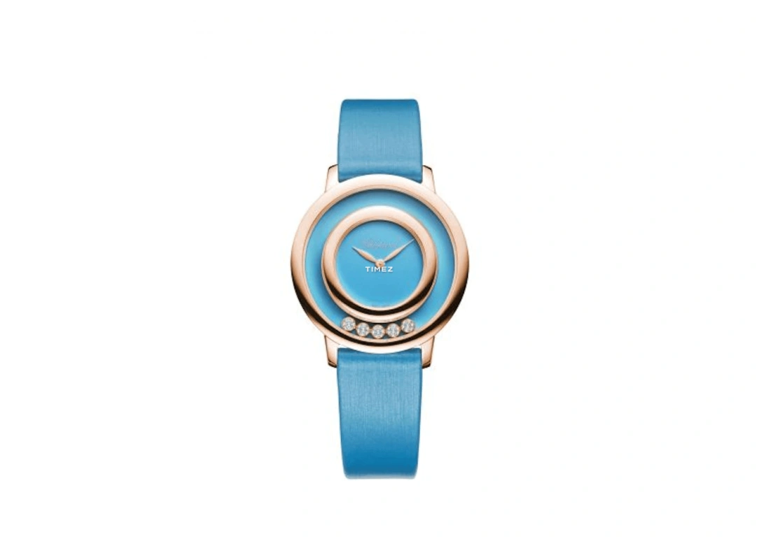 Chopard,Happy Diamonds 32mm,32mm,Rose Gold,Blue,Quartz,Sapphire,Crystal Glass,Round,209429,209429-5104