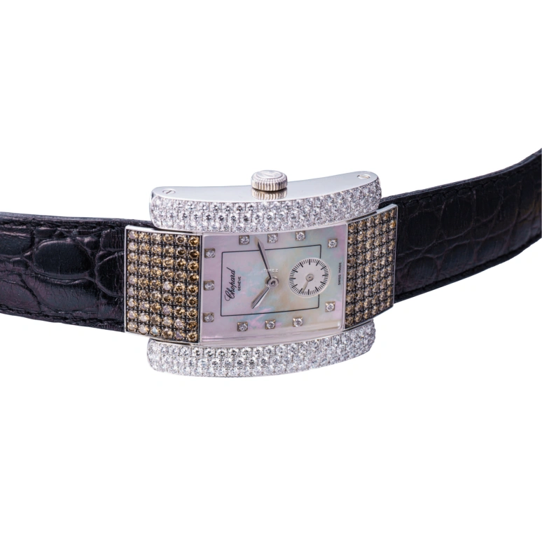 Chopard,La Strada 32x39mm,32x39mm,White Gold,White,Quartz,Sapphire,Rectangular,41,41/6950/8-55