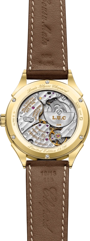 Chopard,L.U.C 39mm,39mm,Yellow Gold,Dual,Brown,Gold,Automatic,65hours,In-house Caliber,161992,161992-0001