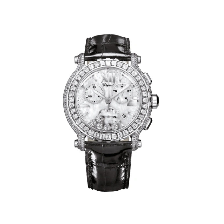 Chopard,Happy Diamonds 42mm,42mm,White Gold,White,Quartz,Chronograph,Day,283582,283582-1002